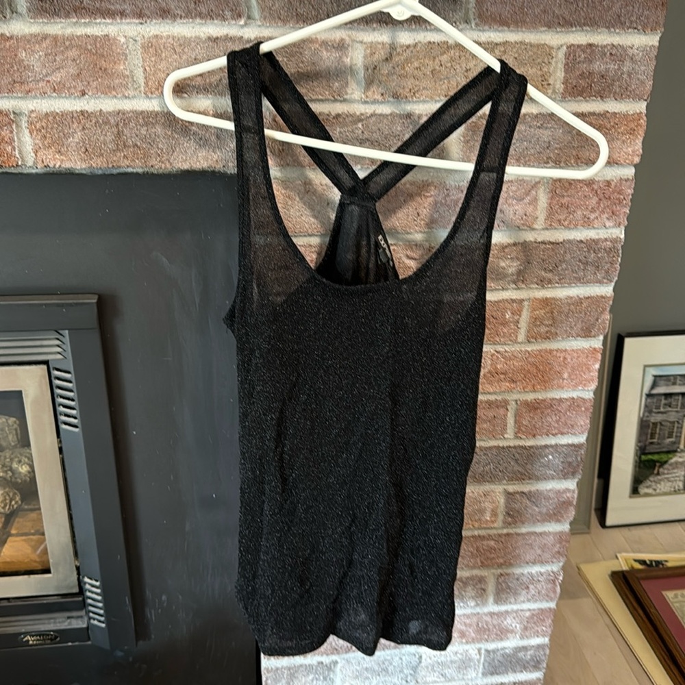 Express black large tank sparkly